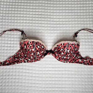 vintage Victoria's Secret Sexy Little Things Leopard-print balconette Pushup bra